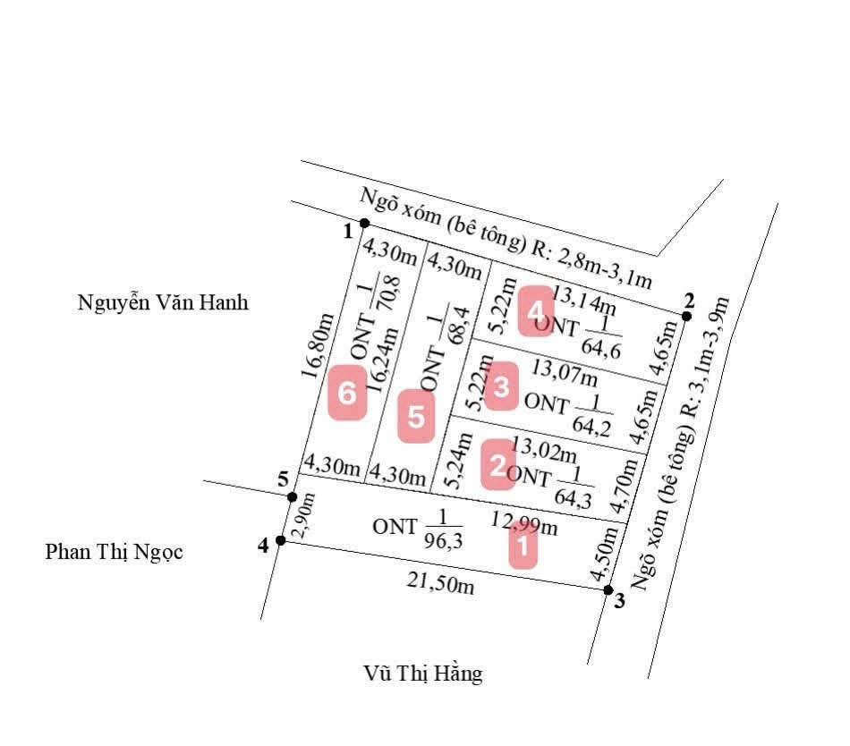 Bán đất 64.6m² ngang 4,56m giá 780 triệu Xã An Trường, liên hệ 0362558882