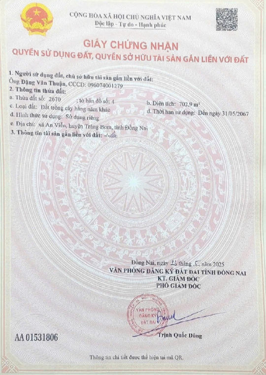 Nhà Đất An Viễn Trảng bom Đồng Nai