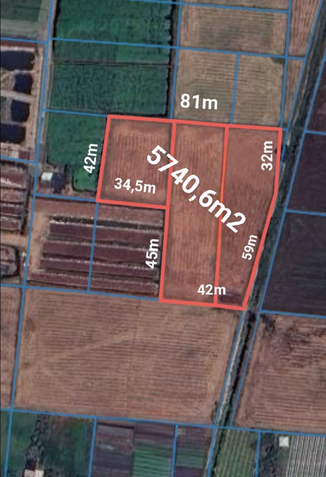 Bán đất 5740,6m2m² giá 14.35 tỷ Xã Bà Điểm