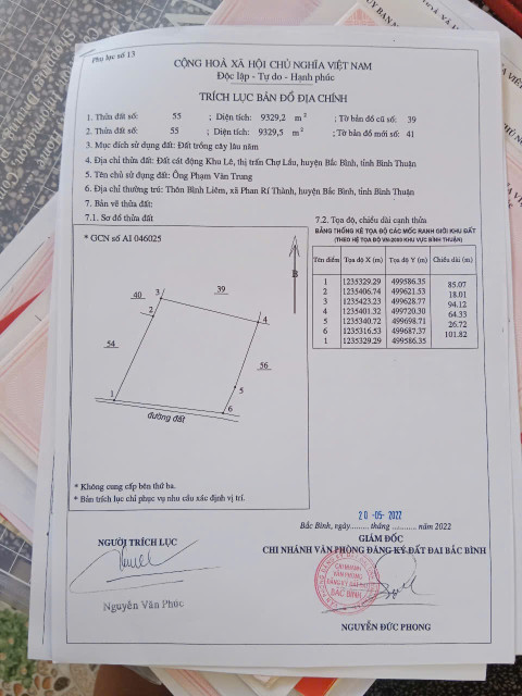 Bán đất 9329m² Xã Bắc Bình