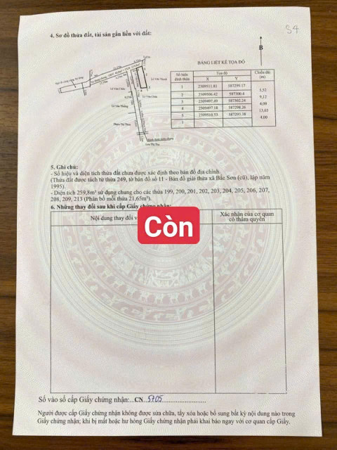 Bán đất 56.9m² ngang 4m giá 1.2 tỷ tại Bắc Sơn An Dương. liên hệ 0362558882