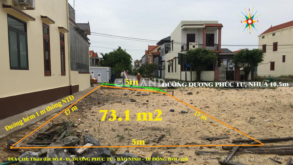 Cần bán lô đất đẹp ngay khu TĐC cầu Nhật lệ 2. Mặt tiền đường Dương Phúc Tư - Hà Thôn - Bảo Ninh.