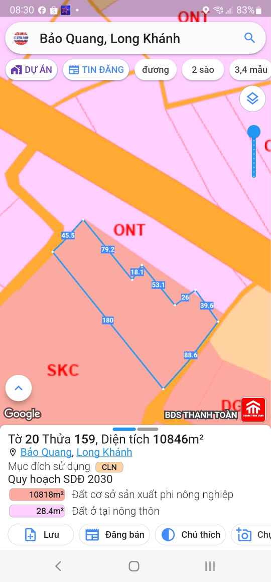Bán đất 1000m² 1.5 tỷ tại Xã Bảo Quang Thành phố Long Khánh