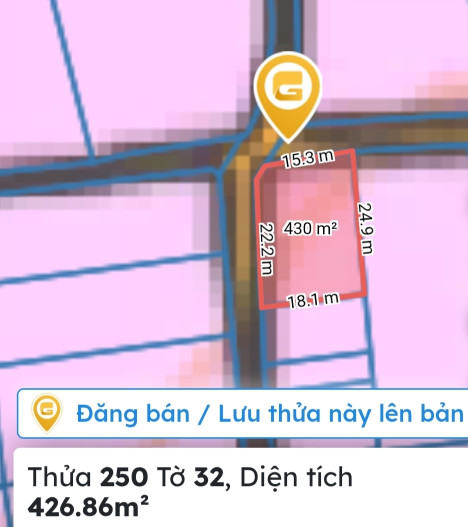 Bán đất 426.9m² CẠNH SÂN BAY LONG THÀNH 4 tỷ tại Xã Bàu Cạn Huyện Long Thành