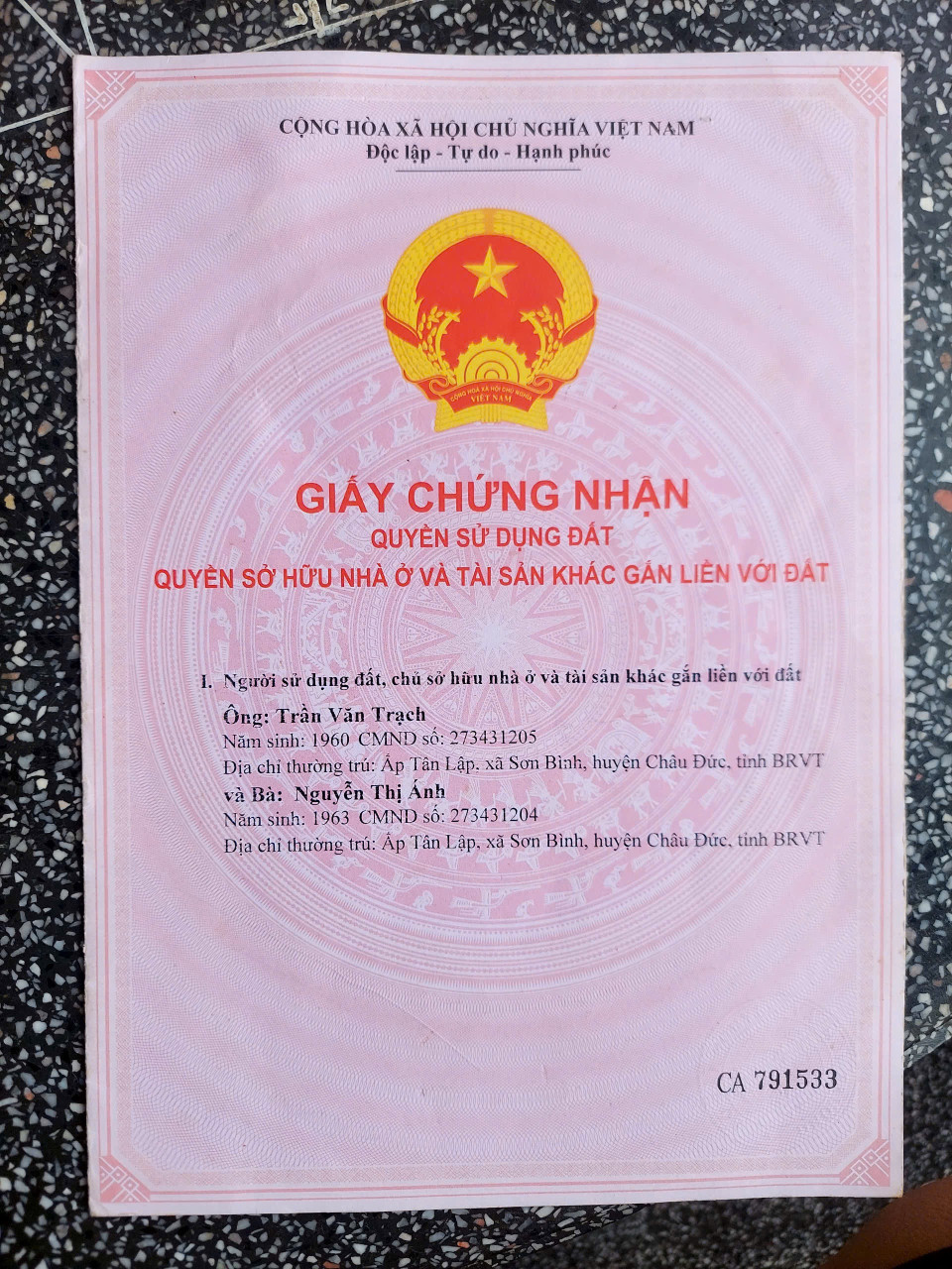 Bán đất 9881m² ngang 80m giá 8 tỷ Xã Bàu Lâm Xuyên Mộc
