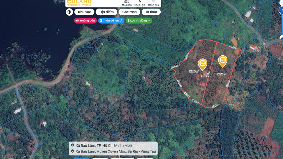 Gần 2ha cách đấp sông ray 500m có150 thổ cư, đất đang trồng tiêu,giá 5ty6 còn thương lượng