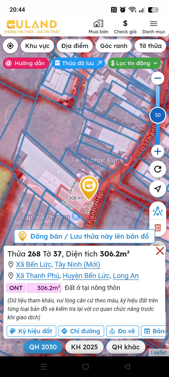 Bán nhà 1000m² ngang 20m giá 10.5 tỷ Xã Bến Lức
