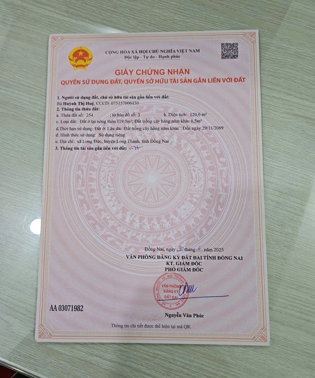 Bán đất 120m² ngang 5m giá 1.65 tỷ Xã Bình An
