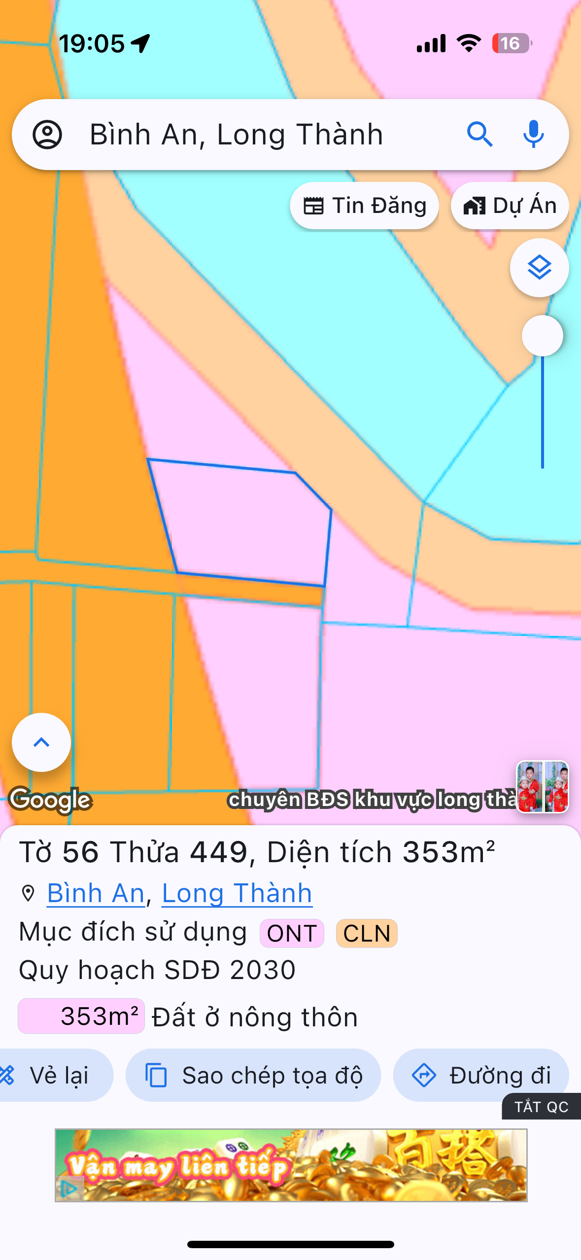 Bán đất 2068m² ngang 40m giá 10 tỷ Xã Bình An
