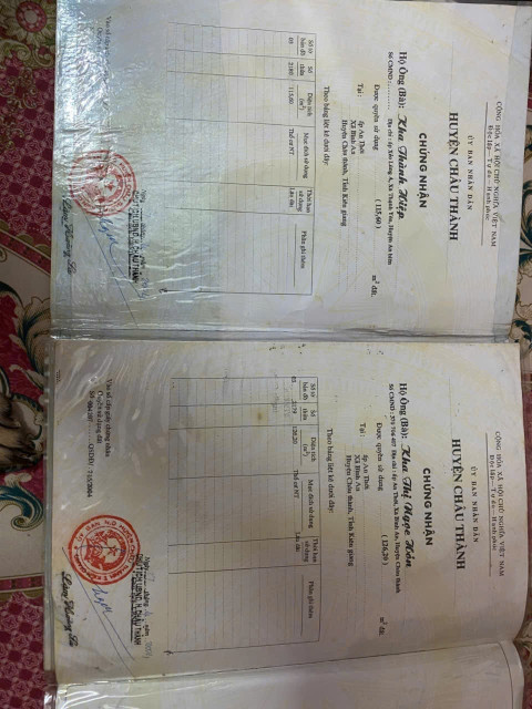 TÔI CHÍNH CHỦ BÁN 2 LÔ ĐẤT LIỀN KỀ TẠI Bình An - Châu Thành - Kiên Giang