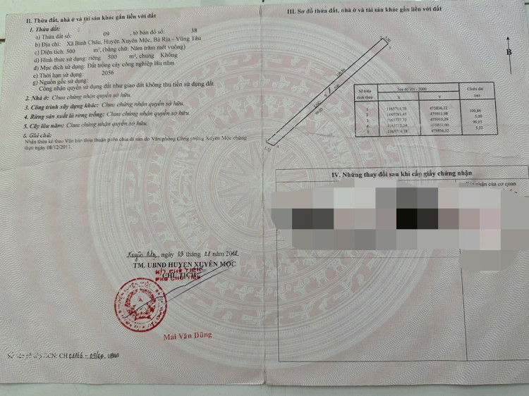 Bán đất 500m² ngang 5m giá 2.2 tỷ Xã Bình Châu