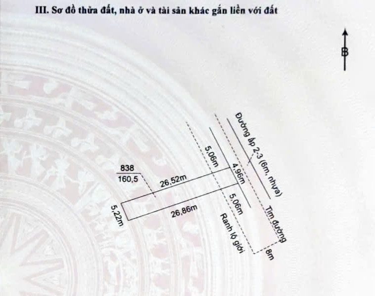 Bán đất Thổ cư 160.5m² MT đường Liên ấp 2-3 Thạnh Đức, Giá 1.2 tỷ