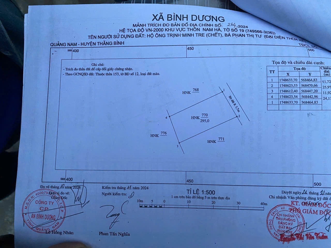 Bán đất Thăng Bình, Quảng Nam  - 295m2 giá chỉ 329tr