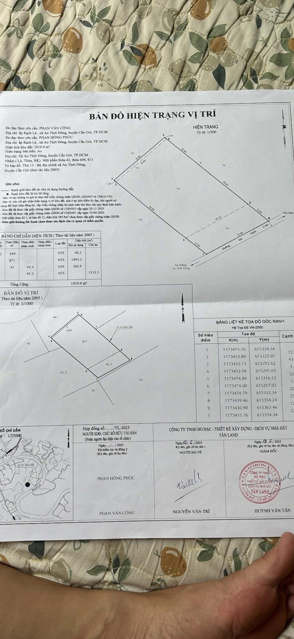 Bán đất 2919m² giá 5 tỷ Xã Bình Khánh