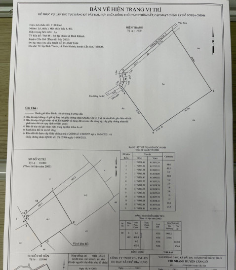 Bán  đất nông nghiệp 2188m² , giá 6 tỷ tại, Xã Bình Khánh, Huyện Cần Giờ, TP. Hồ Chí Minh