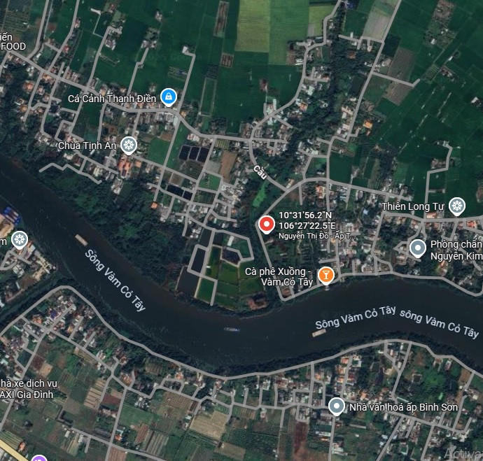 BÁN 1596M2 ĐẤT Ngang 40m tại ấp Thanh Phong, xã Bình Lãng, huyện Tân Trụ, tỉnh Long An