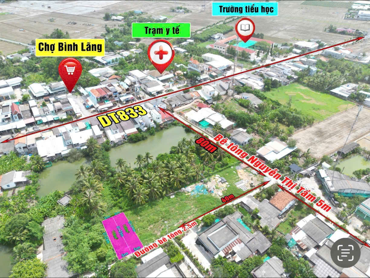 Bán nền thổ cư ngay chợ Bình Lãng 5x21 giá 395tr