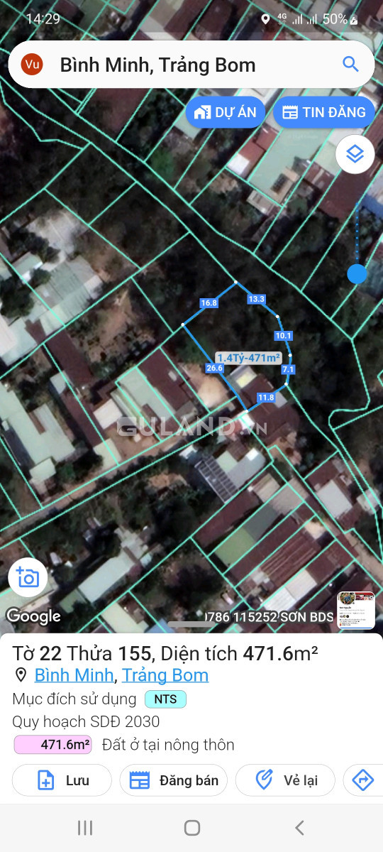 Nhà Đất xã Bình Minh Trảng Bom Đồng Nai