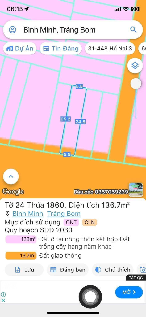Bán đất Bình Minh, Trảng bom