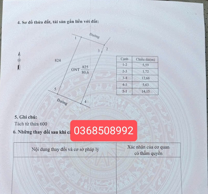 Bán đất 80m² ngang 5,6m giá 900 triệu Xã Bình Nguyên