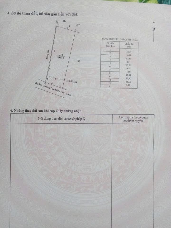 Bán 2251m2 đất hai mắt tiền đường tỉnh 864 .cách mẹ nam hải 2km  tại Xã Bình Ninh