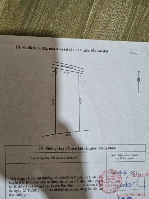 Bán đất 4286m² 4.8 tỷ tại Xã Bình Tân Huyện Bắc Bình