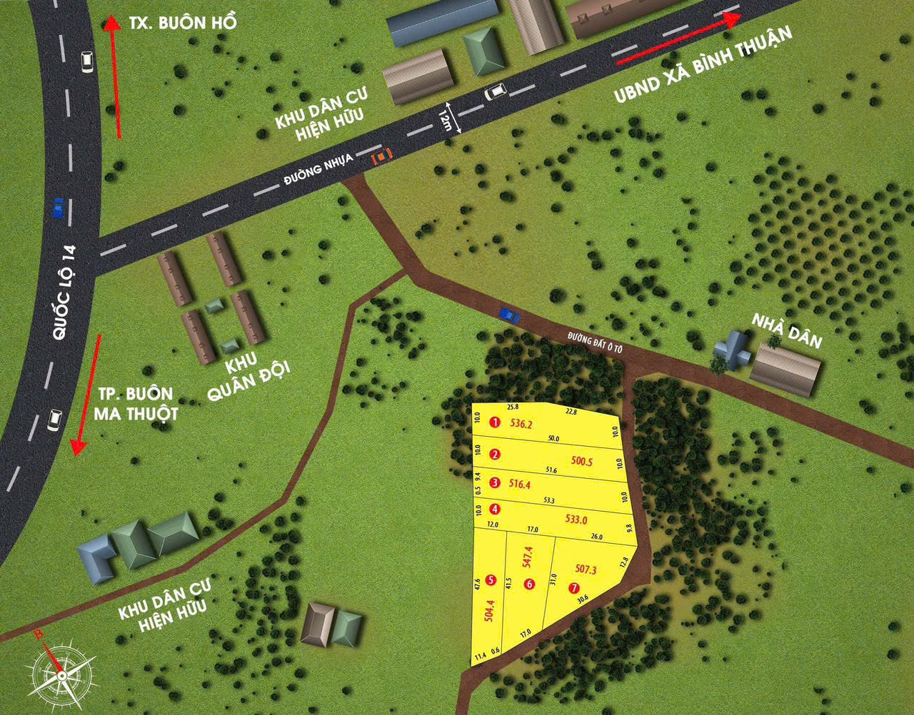 Bán đất 500m² giá 150 triệu tại Xã Bình Thuận Thị xã Thị Xã Buôn Hồ