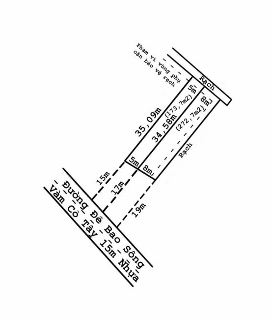 Bán đất thổ cư MT ĐÊ BAO Đối diện công ty , xí nghiệp 13x35 giá 3tỷ100tr