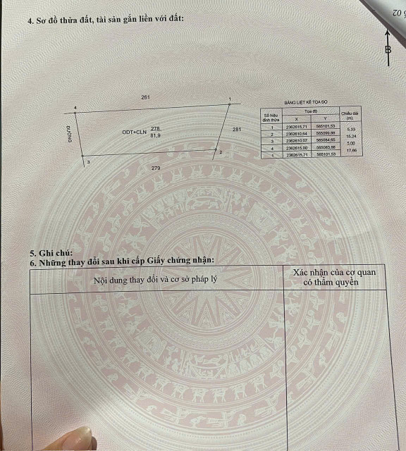 Bán đất 81.9m² ngang 5m Xã Bình Xuyên