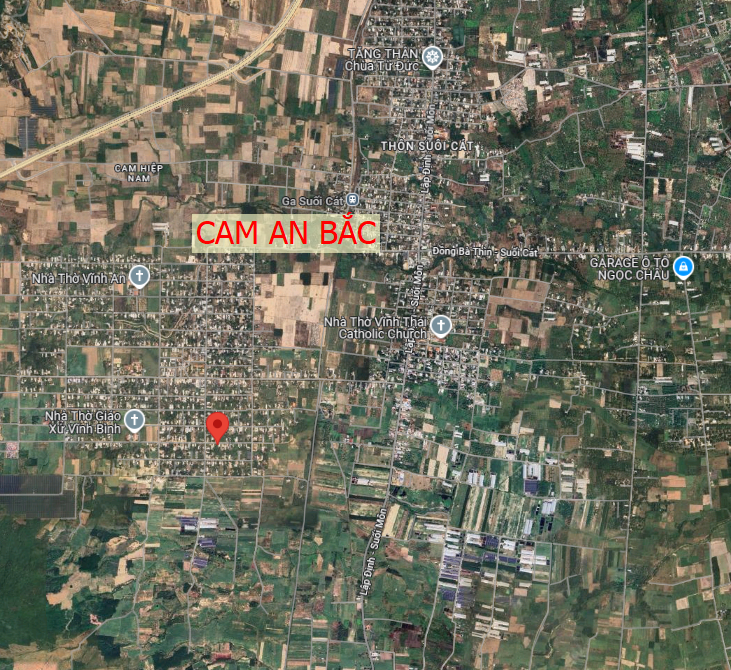 Bán đất Cam Lâm 511m² (10x51m), có 210m² thổ cư, gần Vinhomes, giá chỉ 1,6 tỷ!