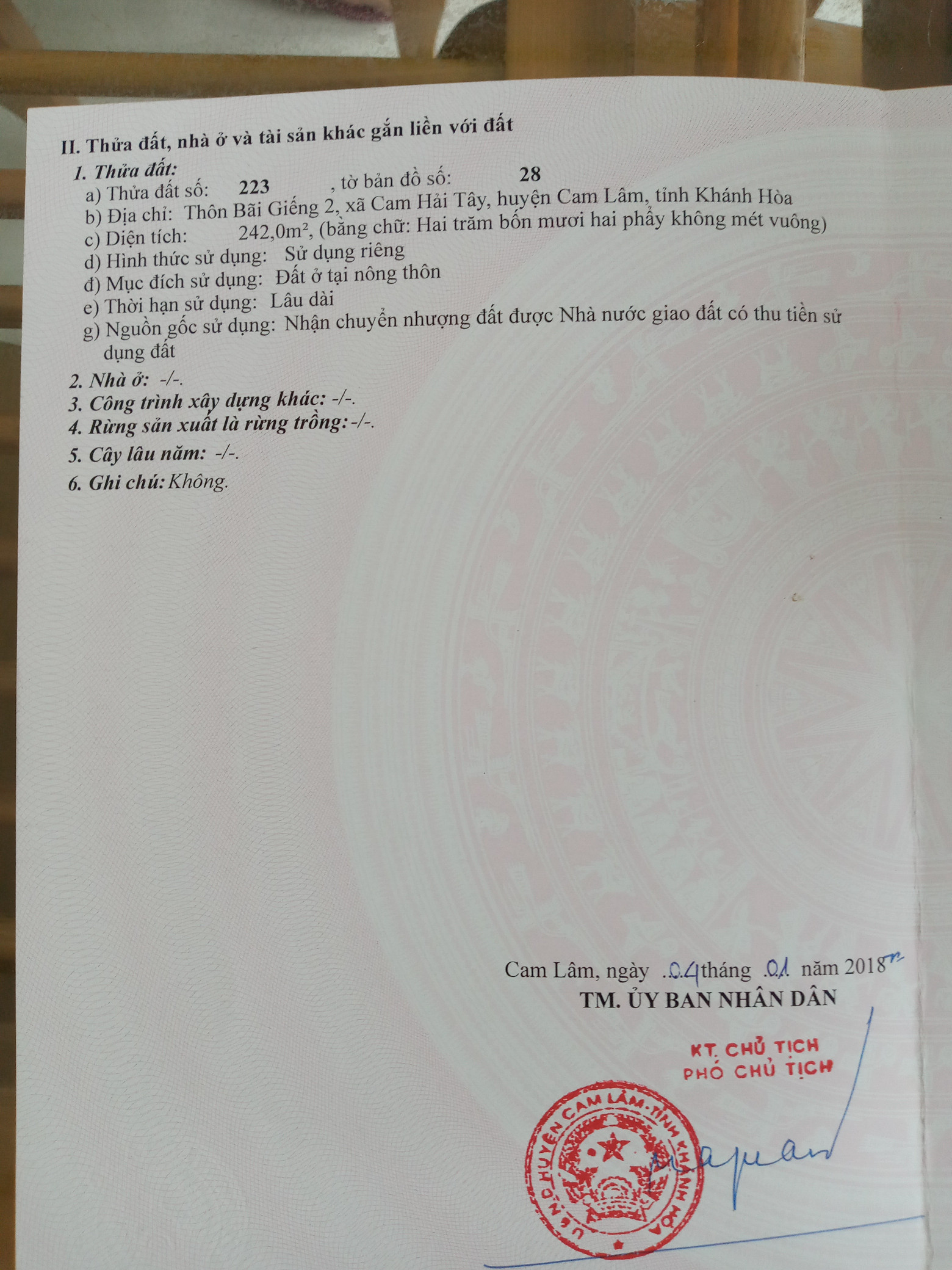 Cần bán lô đất chính chủ