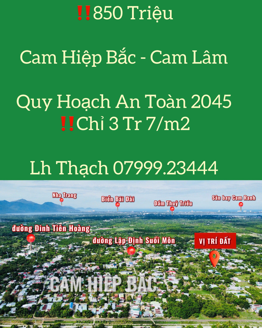 850 triệu Cam Hiệp Bắc. Quy hoạch an toàn 2045