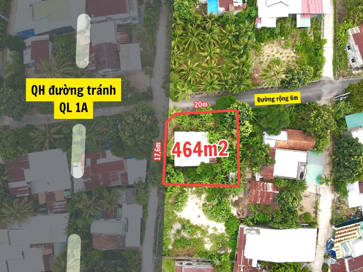 Lô góc 2 mặt đường Tránh Quốc lộ 1A - Cam Hiệp Bắc có nhà cấp 4, giá tốt chốt ngay