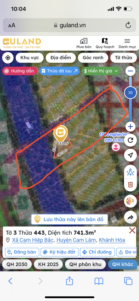 Bán nhà 11000m² 11 tỷ tại Xã Cam Hiệp Bắc Huyện Cam Lâm