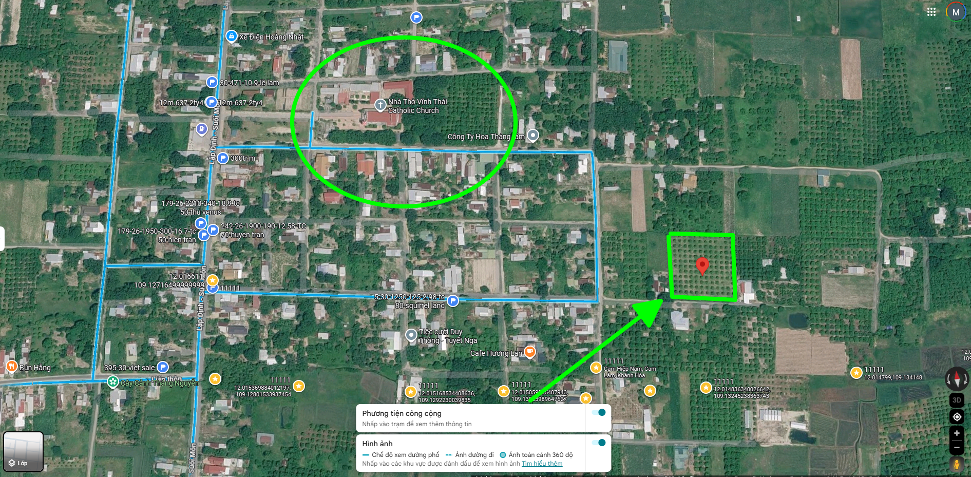 VĨNH THÁI - CAM HIỆP -- 6636 M2 -- 80 X 80 -- 2 MẶT TIỀN ĐƯỜNG -- FULL XOÀI -- GIÁ 600 TRIỆU/SÀO