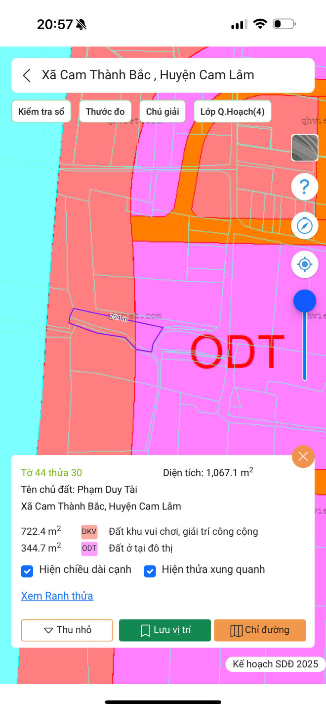 CAM THÀNH BẮC-- 1067 M2 -- 20M NGANG -- HỢP THỔ -- GIÁ CHỈ 270 TRIỆU