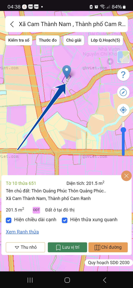 CAM THÀNH NAM -- 201 M2 -- 6 x 33 -- tc100 -- GIÁ CHỈ 800 TRIỆU -- 0961481675