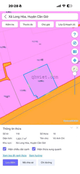 Bán đất 1594,4m² giá 60.16 tỷ Xã Cần Giờ