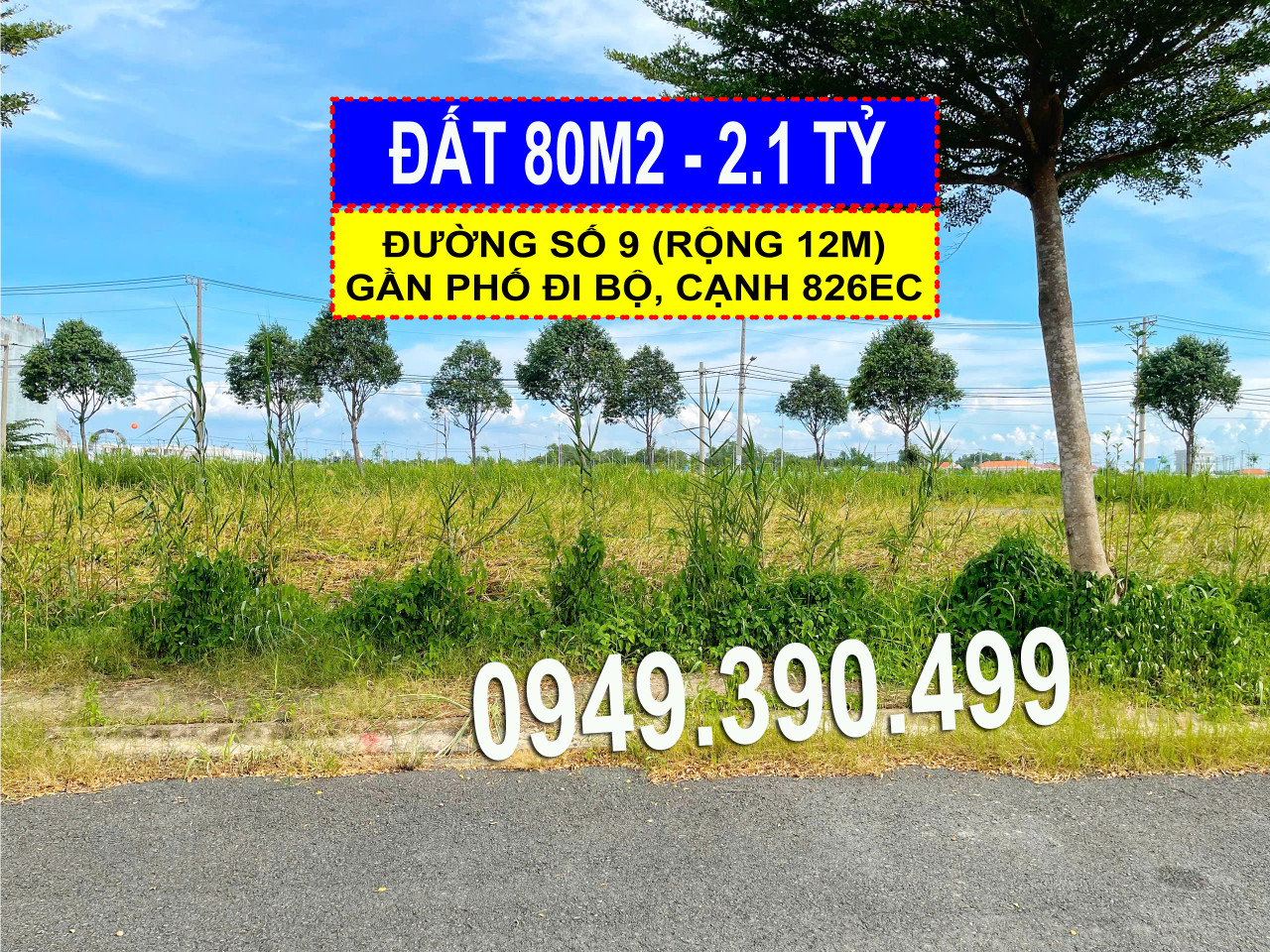 Bán đất 80m² khu Saigon Village - Lô dãy B9, giá 2.1 tỷ Đường số 9 (rộng 12m).