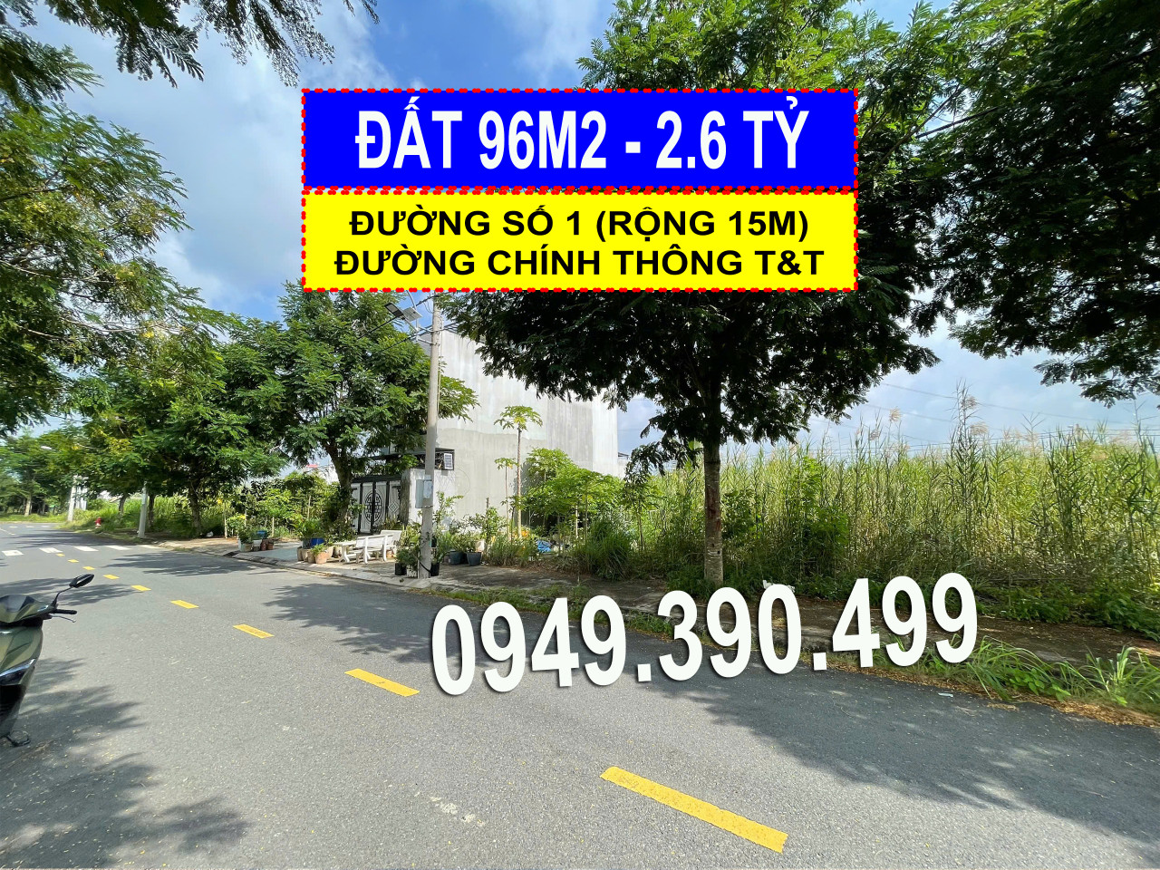 Bán đất ngang 6x16m = 96m² ,khu Saigon Village - Lô dãy C1, giá 2.6 tỷ