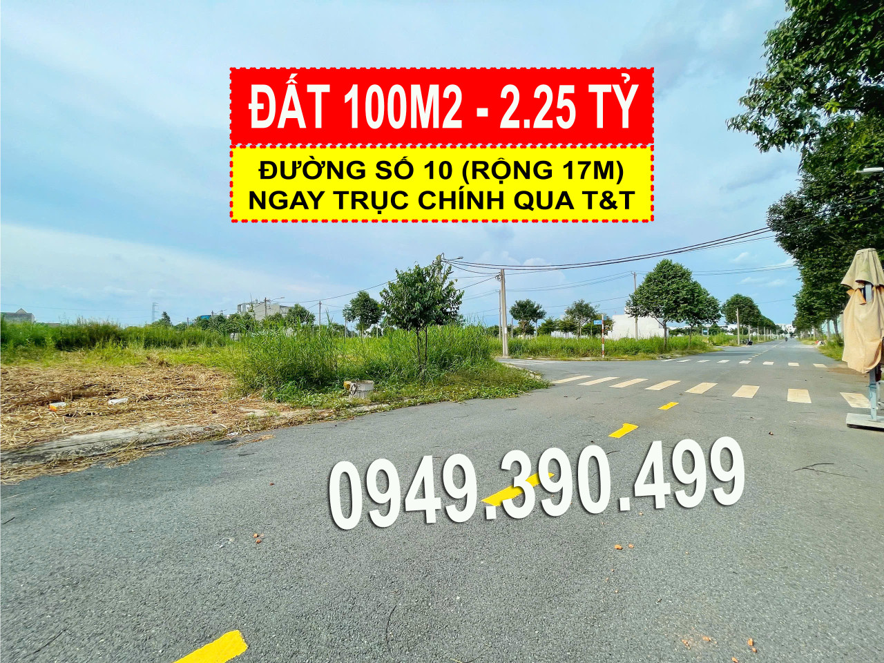 Bán đất 100m² khu Saigon Village , giá 2.25 tỷ Xã Cần Giuộc. Đường số 10 (rộng 17m).