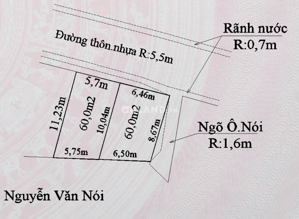 Bán đất huyện Thủy Nguyên, xã Chính Mỹ, 60m2, giá 800 triệu