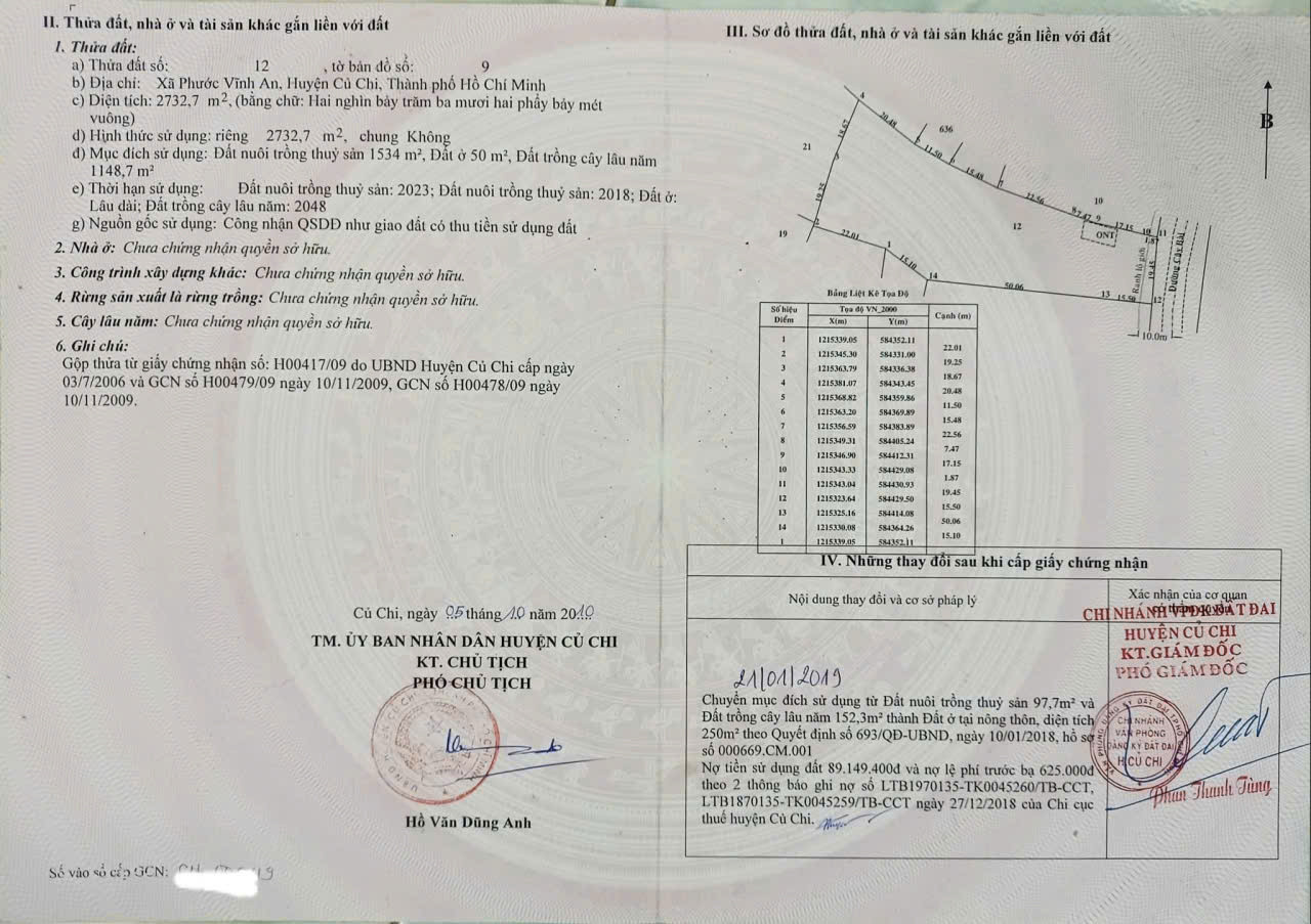 (B535) Đất (có nhà), mặt tiền Cây Bài, xã Phước Vĩnh An, 2.732m2, giá 15 tỷ thương lượng