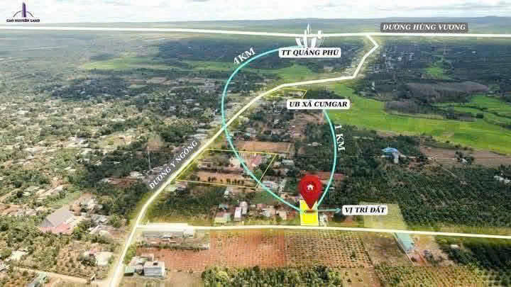 Bán đất 886.5m² ngang 20m giá 1.58 tỷ Xã Cư M’gar