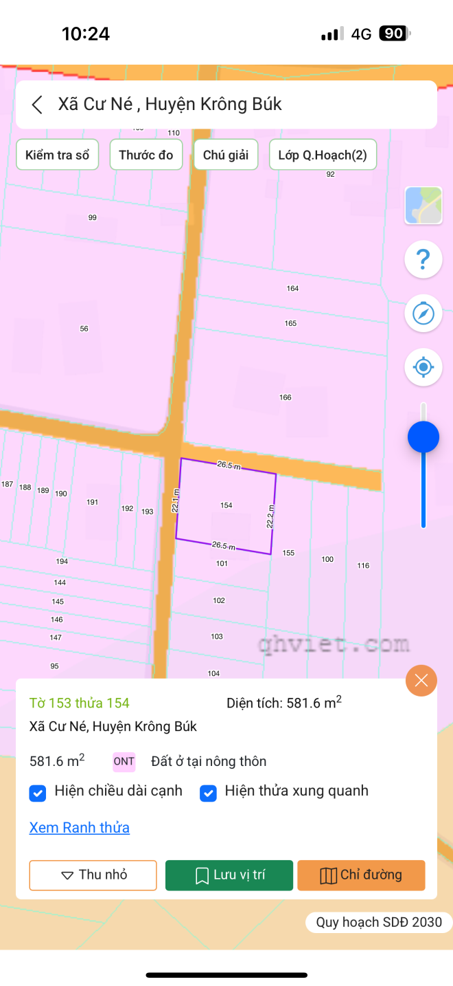 Bán đất 581m² giá 550 triệu tại Xã Cư Né Huyện Krông Búk