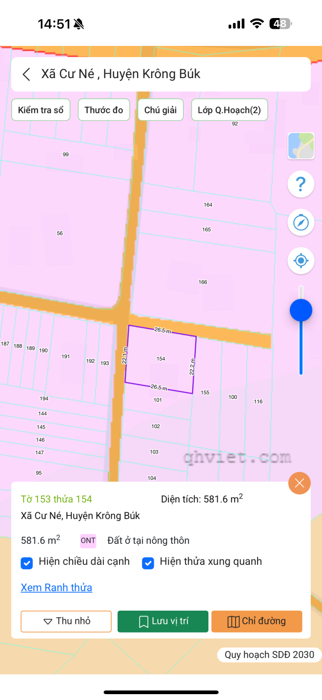Bán đất 581m² giá 550 triệu tại Xã Cư Né Huyện Krông Búk