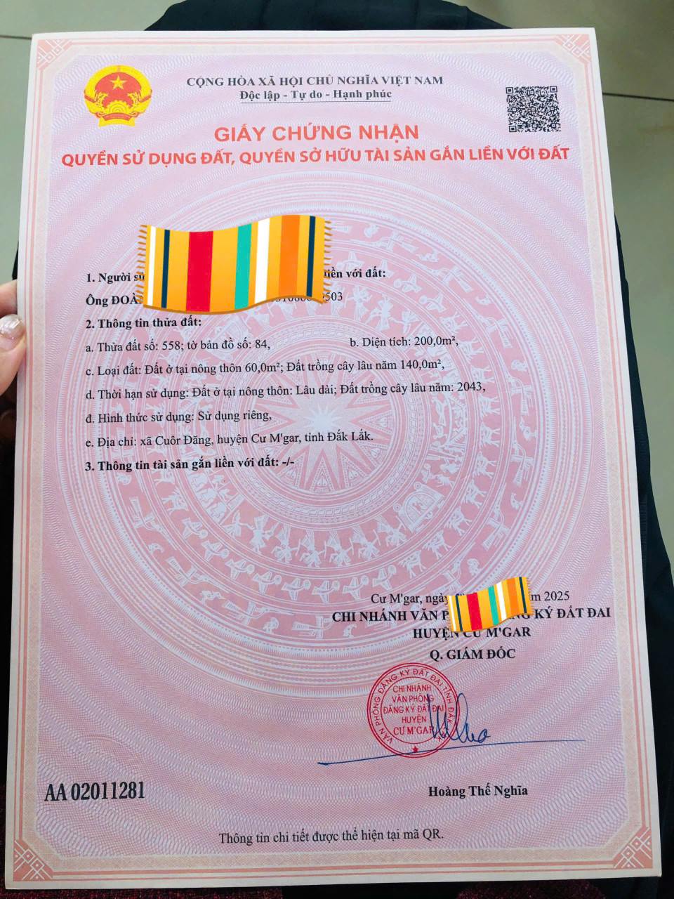 Bán đất 200m² ngang 10m giá 990 triệu tại Xã Cuor Đăng Huyện Cư M'gar