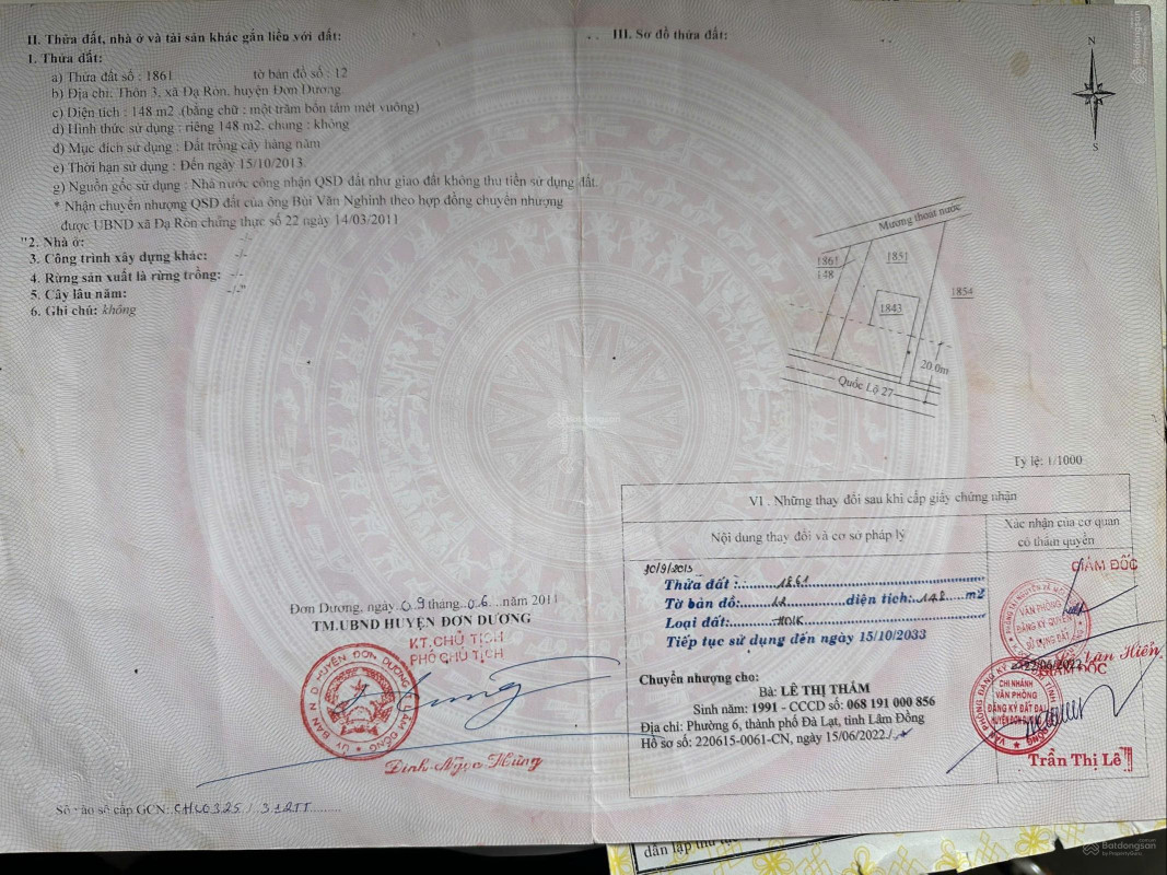 Bán đất Đạ Ròn