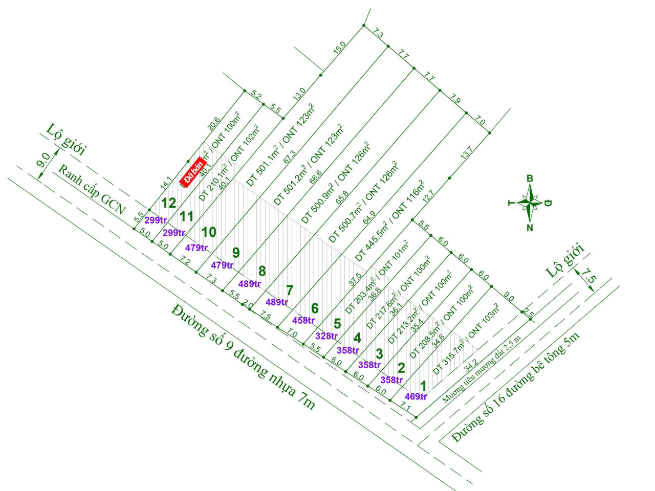 Bán đất 210m² giá 299 triệu Xã Đạ Tẻh 3