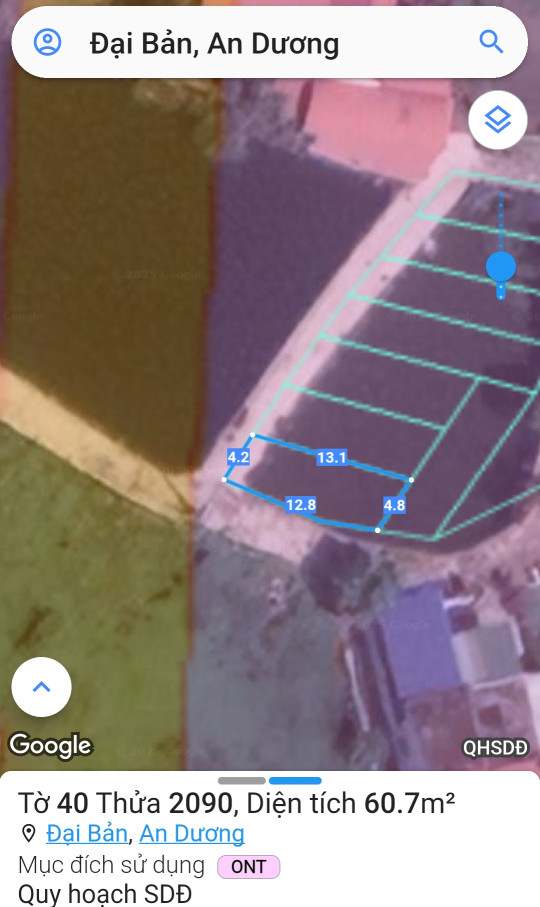 Bán đất 60m² 630 triệu tại  Đại Bản  An Dương. liên hệ 0362558882